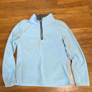 Old Navy Womens Large Fleece Coat Baby Blue 1/4 Zip